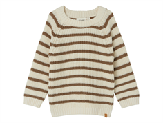 Lil Atelier birch stribet pullover strik bomuld